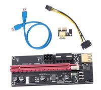 CHICAMPERA Adattatore Pci-e 1x a 16x Doppio Connettore 6pin Lega e Plastico Alimentazione Indipendente Compatibile Tutti i Sistemi, per Accessori Gaming