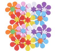 CHICAMPERA Adesivi in Schiuma Eva a Forma di Fiori 200 Pezzi, Materiale Resistente Funzione di Riconoscimento Colori e Miglioramento creatività, per Educazione e Creazione di Biglietti