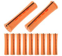 CHICAMPERA Bigodini per Permanente Chioma Ricci 30 Pezzi Plastica Arancione Coperchio Kit Fai da Te per Onde Grandi Casa e Viaggio