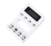 CHICAMPERA Caricatore per Batterie Ricaricabili Display LCD Caricabatterie Intelligente per Pile Aa Aaa Carica Batterie Simultaneamente Sicurezza e Efficienza Ottimizzate Design Indipendente