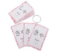 CHICAMPERA Carte Didattiche Giapponesi per Principianti Anello Metallico, Materiale Carta Resistente, per Apprendimento Rapido delle Sillabe Katakana Portatile