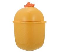 CHICAMPERA Cestino Coperchio Scorrevole, Salvaspazio Facile da Usare Spazzatura Mini in Plastica Giallo da Tavolo Ufficio e Hotel