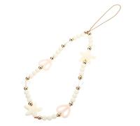 CHICAMPERA Cinturino Per Smartphone Forma Di Cuore Lanyard Elegante e Leggero Con Perline Accessorio Donna e Ragazza Per Portare Telefono Sicurezza e Stile