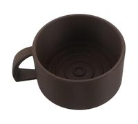 CHICAMPERA Ciotola da Barba Marrone per Uomo in Pla con Manico, Tazza per Schiuma Liscia, Accessorio Elegante per Uso Quotidiano in Bagno e Barbiere