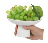 CHICAMPERA Ciotola Decorativa in con Piedistallo Alzata per Frutta e Snack Vassoio per Design Moderno e Stabile Centro Tavola Resistente