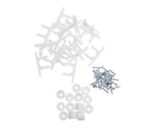 CHICAMPERA Clip di Fissaggio del con Viti in Plastica Bianca Facile Installazione e al Tatto, per Armadi e Riparazione di Serrature