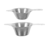 CHICAMPERA Colino da Tè in Acciaio Inossidabile 2 Pezzi con Maglia Fine e Manico Facile da Impugnare, Filtro a Imbuto per Spezie e Caffè, per Cucina e Viaggio