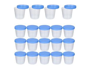 CHICAMPERA Contenitori per Campioni Urine e Feci 50 Pezzi da 40 Ml in Plastica Tappo a Ribalta per Test Clinici Colore Casuale