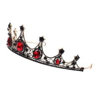 CHICAMPERA Corona Barocca da Sposa Elegante in Lega per Accessori Chioma Matrimonio Rosso per Cerimonie e Spettacoli di Ruolo