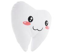 CHICAMPERA Cuscino Morbido Forma Dente per Cuscino Peluche Adorabile per Promuovere Abitudini per Camera Dei e Ufficio Lombare Comfortevole
