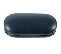 CHICAMPERA Custodia Portaocchiali Blu Doppio Strato in Pu e Feltro, Design Due uno Portatile per Occhiali e Accessori, per Uso Domestico e Viaggi di Lavoro