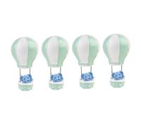 CHICAMPERA Decorazioni per Torte di Compleanno a Tema Mongolfiera ed Elefante, Set da 4 Pezzi in Resina Verde, Topper Torta Non Commestibili per Feste e Decorazioni di Dolci