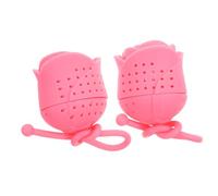 CHICAMPERA Filtro da Tè in Silicone a Forma di Fiore di Rosa, 2 Pezzi, Infusore per Tè Sfuso, Resistente e Riutilizzabile, per Casa e Feste
