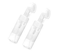 CHICAMPERA Flacone Erogatore Schiumogeno Portatile 2 Pezzi 150ml Pennello, Contenitore Cosmetici da Viaggio Compatto per Detergente Viso, Accessorio Pratico per Uso Domestico e Trasporto