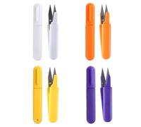 CHICAMPERA Forbici da Cucito e Taglio Netto Mini 4 Pezzi in Acciaio Inossidabile con Design Appendibile Colore Casuale per Artigianato e Cucito