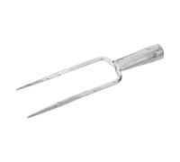 CHICAMPERA Forca da Giardinaggio in Acciaio a Due Rebbi per Aratura e Rimozione Letame Testa Forcone 2 Denti Compatibile Manici 35 CM per Giardino Esterno e Attività Agricole
