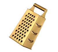 CHICAMPERA Grattugia in Acciaio Inossidabile Oro per Verdure e Formaggio Multifunzione Design Compatto 11.3 X 8.5 X 23.9 CM Adatta a Principianti