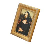 CHICAMPERA Mona Lisa Oil Painting Model arredamento piccolo puntello decorativo della mini casa mestiere di pittura di simulazione mini ornamento per la casa mini forniture per la casa resina