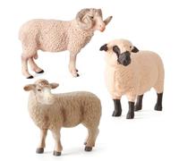 CHICAMPERA Ornamento Creativo a Forma di Pecora Corno Curvo, Decorazione di Pecora Realistica per Bambini, Accessorio Fotografico e Soprammobile per Casa e Scuola,