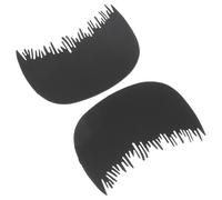 CHICAMPERA Pettine per Fibre Chioma 2 Pezzi in Plastico Nero Protezione Delicata per Cute per Uomini e Donne per Definire il Contorno Frontale
