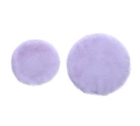 CHICAMPERA Piumino Cipria Bifacciale Viola 2 Pezzi, Piumino da Trucco Rotondo Piccolo e Grande, Soffio al Dito Morbido per Trucco Polvere e Fondotinta, Adatto a Pelle Delicata e Uso