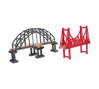 CHICAMPERA Ponte Sospeso Legno Per Treni Accessori Per Set Di Binari Di Ponte Ferroviario Scene Di Gioco Educative Per Pilastri e Ponti Plastica