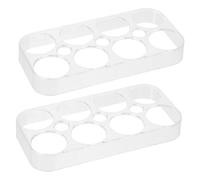 CHICAMPERA Portauova Da Frigorifero in Pp Coperchio, Set 2 Pezzi Da 8 Scomparti, Contenitore Trasparente Salvaspazio Per Conservazione Uova e Piccoli Oggetti, Adatto Per Cucina e Ristorante