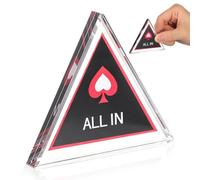 CHICAMPERA Pulsante per Croupier di Poker Nero e Bianco in Vetro Leggero e Pratico Accessorio per Giochi di Carte e Feste di Poker