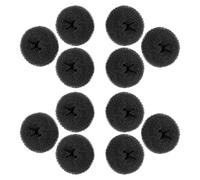 CHICAMPERA Set 12 Pezzi Ciambelle per Chignon Chioma Nero, Accessori per Styling Rapido e Riutilizzabile in Nylon e Fibra Chimica, per Uso Quotidiano ed Occasioni Speciali