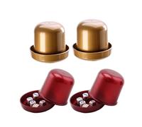 CHICAMPERA Set 4 Coppe per Dadi in Plastica Spessa Base Resistente Bicchieri da Gioco Leggeri per Feste Bar e Ktv Accessori per Giochi di Dadi da Tavolo Decorazione per Eventi e