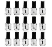 CHICAMPERA Set da 15 Bottiglie per Smalto Nero con Pennello, Materiale Sintetico, Design Semplice e Alto Livello, Perfette per Cosmetici con Volume Facile da Vedere