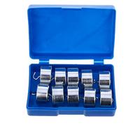 CHICAMPERA Set di 10 Pezzi di Pesi Gancio in Metallo Argento, Portatile e Leggero, Attrezzature Didattiche per Esperimenti di Meccanica e Strumento per Insegnamento Fisica Scolastica