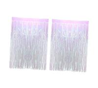 CHICAMPERA Sfondo a Pioggia 2 Pezzi in Plastico Decorativo Delicato e Portatile per Decorare Finestre e Feste Effetto Cortina Muro