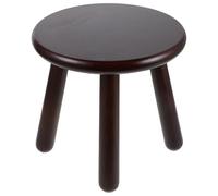 CHICAMPERA Sgabello in Legno Rotondo a 4 Gambe Struttura Liscia e Design Classico per Interni, per Camere da Letto e Soggiorni Rustici