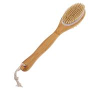 CHICAMPERA Spazzola Corpo Secco in Bamboo Testina Massaggiante e Setole Naturali Per Esfoliare Rimuovere Untuosità Sporco e Residui Dai Pori