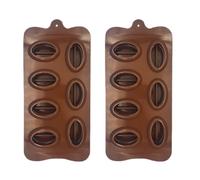 CHICAMPERA Stampo per Torte in Silicone 2 Pezzi Forma Sette Chicchi di Caffè Facile da Pulire e Lavabile in Lavastoviglie per Dolci e Cioccolatini