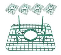CHICAMPERA Supporto per Fragole a Forma Quadrangolare in Pp Verde 5 Pezzi | Protezione Frutti, Facile da Riporre, per Ortaggi e Coltivazione in Vaso
