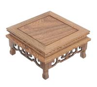 CHICAMPERA Supporto per Vaso di Fiori in Legno Rustico Stabile per Casa | Base Marrone, Stile Semplice, Uso per Vaso e Bruciatore D’incenso, Nota Variazione Colore