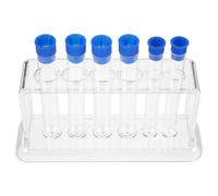 CHICAMPERA Supporto Porta Provette Trasparente 17X13X5Cm Superficie Lucidata per Tubo di Test Laboratorio Chimica Studenti Colore Casuale