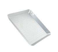 CHICAMPERA Teglia Quadrata per Pizza 30 Cm in Lega di Alluminio Fori Ø3 Mm, Teglia da Forno Antiaderente Ad Alta Conducibilità Termica per Cottura Domestica e Risparmio Energetico