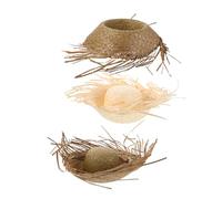 CHICAMPERA Tre Cappelli in Paglia a Forma di d'uccello, con e Ventilazione, Adatti per Feste estive e attività all'aperto per Donne