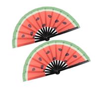 CHICAMPERA Ventaglio Pieghevole Portatile in Poliestere Stile Giapponese 2 Pezzi, Ventilatore Decorativo Grande per Feste e Festival Musicali, Raffreddamento e Decorazione Elegante