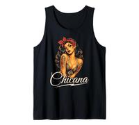 Chicana 80s Pin Up Ragazza Vintage Hot Latina Tatuaggio Canotta