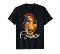Chicana 80s Pin Up Ragazza Vintage Hot Latina Tatuaggio Maglietta
