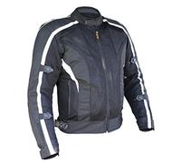 Chicane Black & White motorcycle Summer mesh Jacket Armoured impermeabile piccolo S