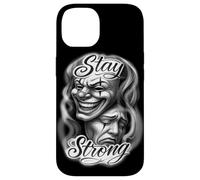 Chicano Clown Theatre Masks Sorridi Ora Piangi Più tardi Rimani Forte Custodia per iPhone 14