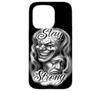 Chicano Clown Theatre Masks Sorridi Ora Piangi Più tardi Rimani Forte Custodia per iPhone 15 Pro