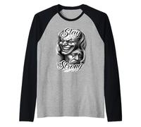 Chicano Clown Theatre Masks Sorridi Ora Piangi più Tardi Rimani Forte Maglia con Maniche Raglan