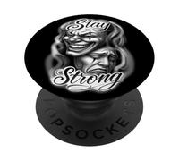 Chicano Clown Theatre Masks Sorridi Ora Piangi Più tardi Rimani Forte PopSockets PopGrip Adesivo
