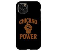 Chicano Power - Bandiera messicana del Messico, colore: Marrone Latino Raza No Migra Custodia per iPhone 11 Pro